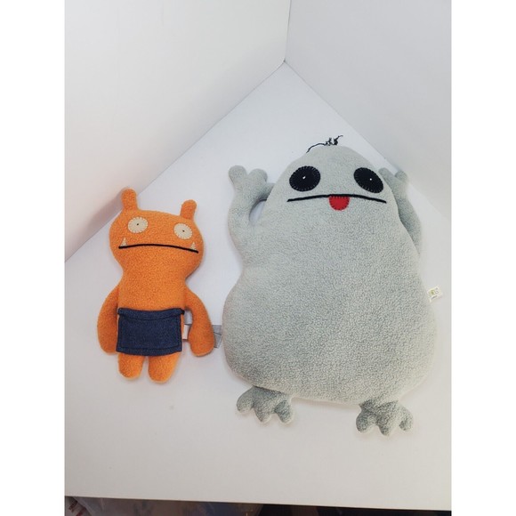 Vintage Ugly Dolls Set 2007 Ugly Ghost & 2002 Wage With Denim Apron - Picture 2 of 9